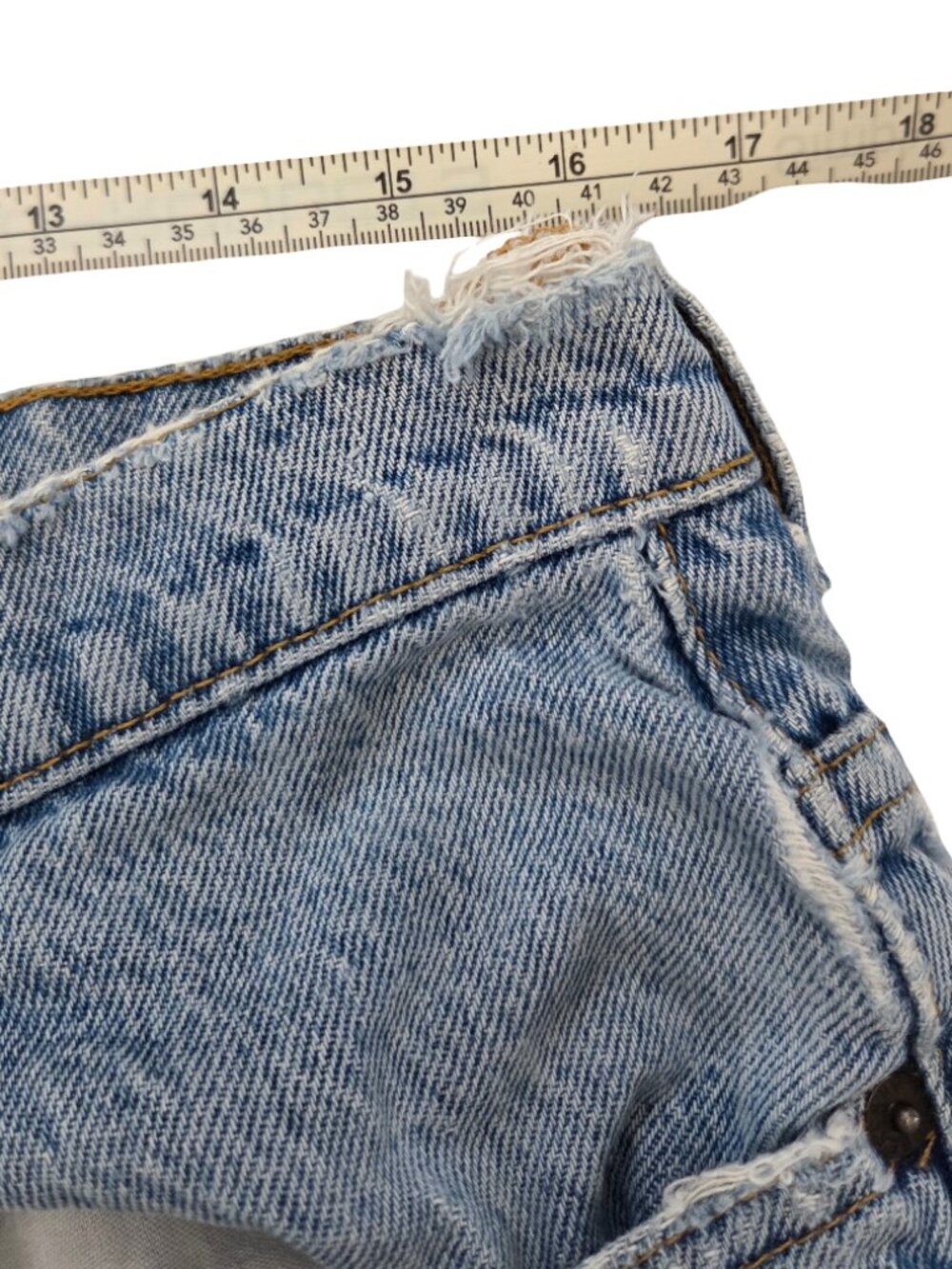 Timberland Jeans Mens 35x34 Distressed Baggy Straight Grunge Workwear Denim - Picture 10 of 16